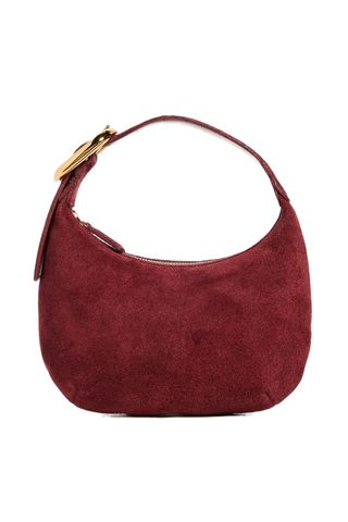 Madewell red Suede Micro Buckle Hobo Bag