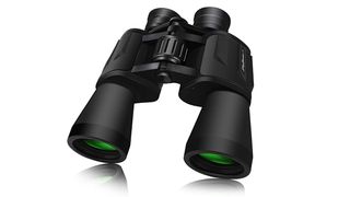 A pair of SkyGenius 10 x 50 Binoculars on a white background