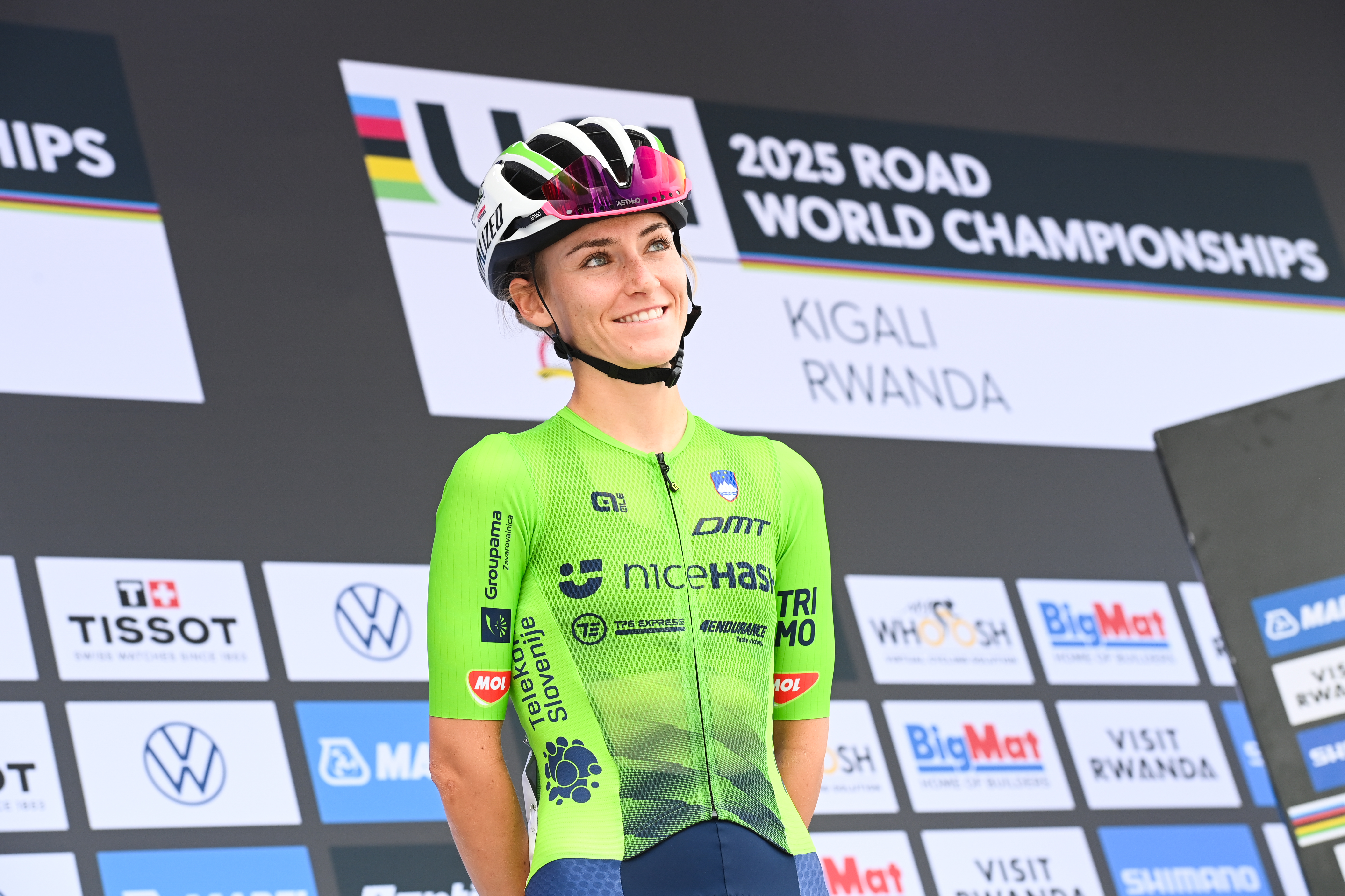 27/09/2025 - Cycling - 2025 UCI Road World Championships - Kigali Convention Centre, Kigali, Rwanda - Women Elite Road Race - Ur&scaron;ka Žigart (Slovenia)