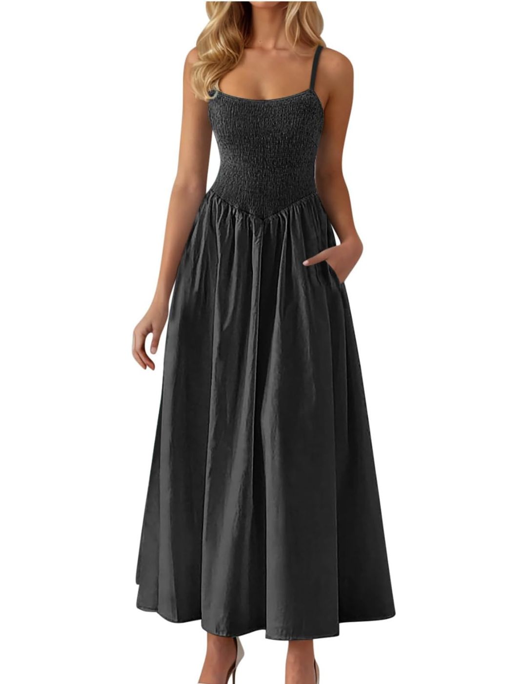 Zeiayuas, Shirred Strappy Dress