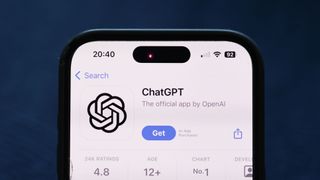ChatGPT on App Store displayed on a phone screen is seen in this illustration photo taken in Poland on June 5, 2024. 