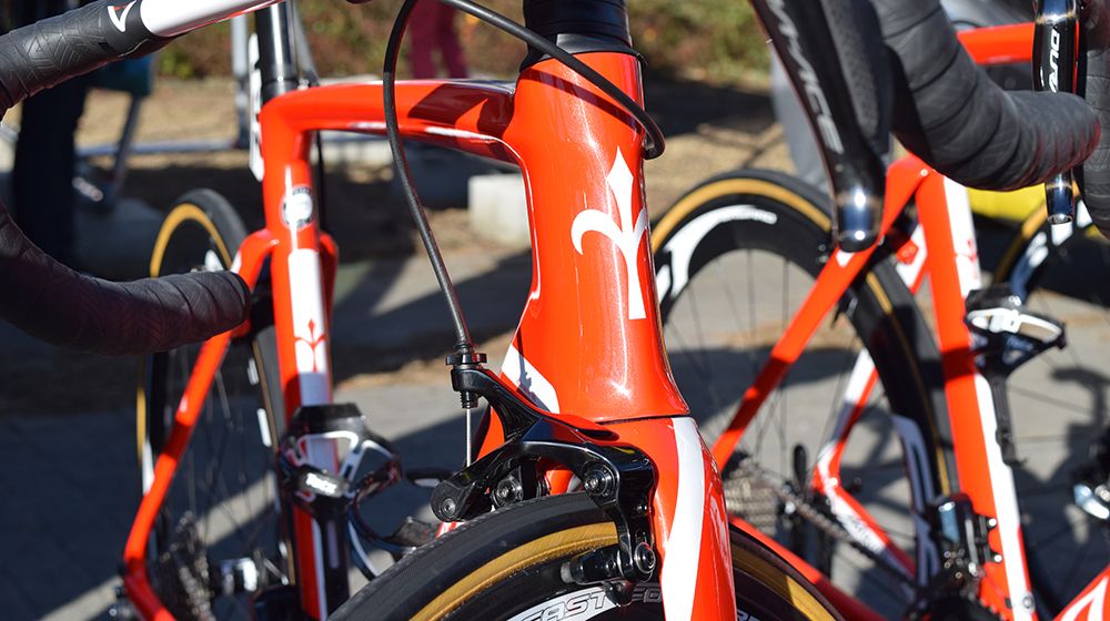 The aero head tube of Wilier's Cento 1 AIR