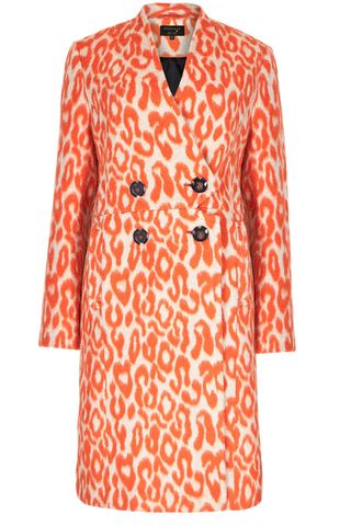M&S leopard print colour coat