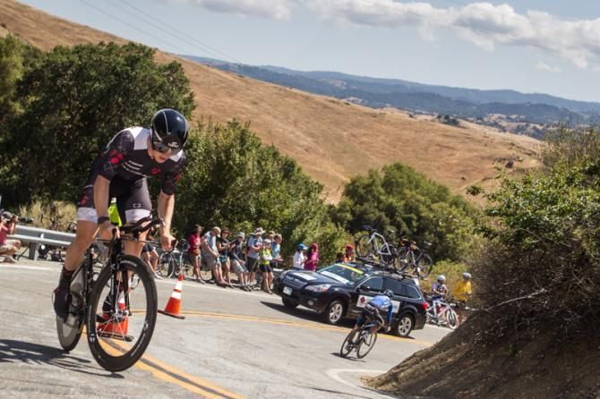 Tanner Putt (Bontrager) nears the top