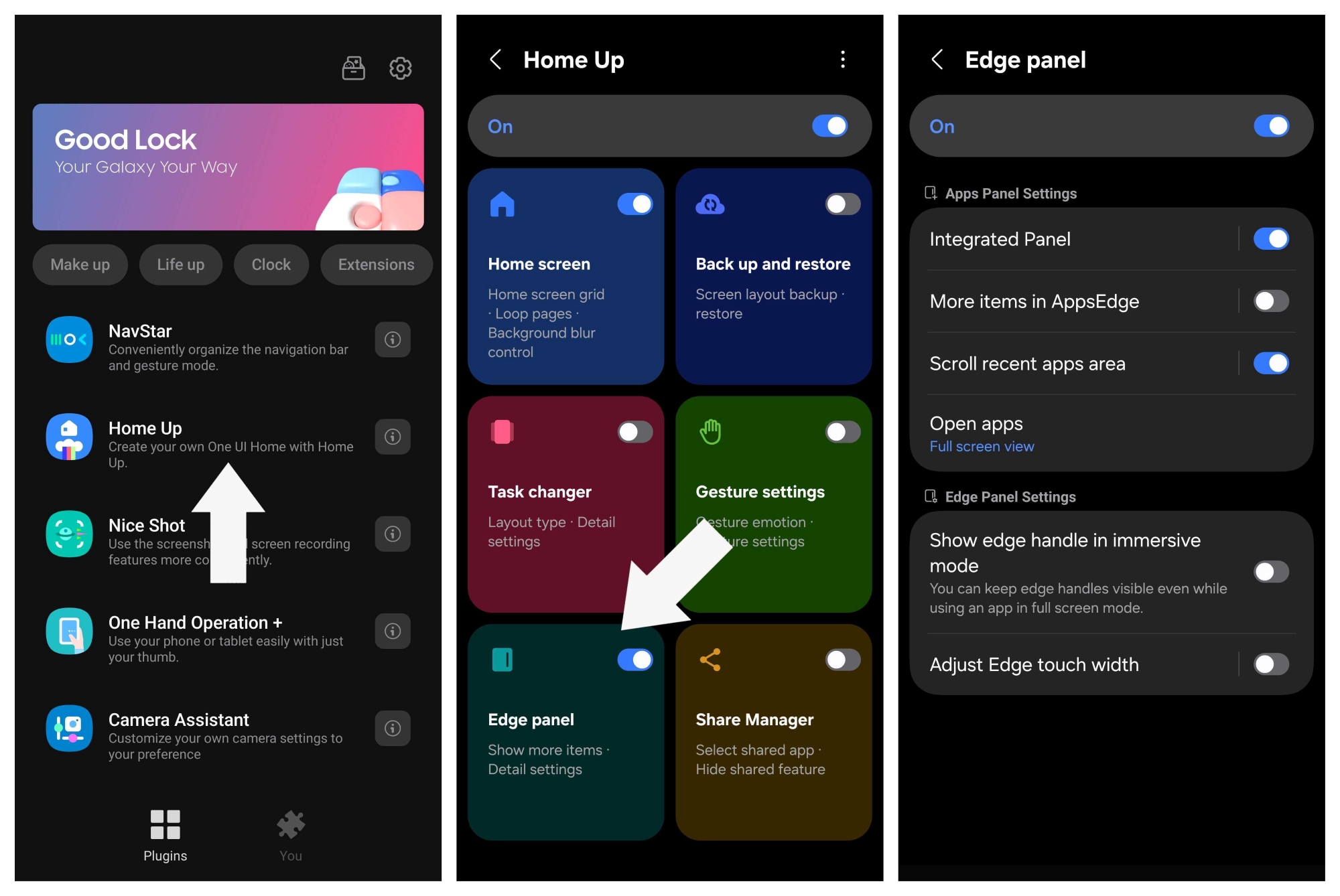Customizing the Edge Panel on a Galaxy S26 with Good Lock