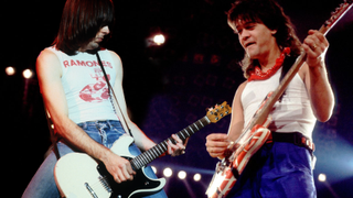 A mashup of a pic of Johnny Ramone and Eddie Van Halen