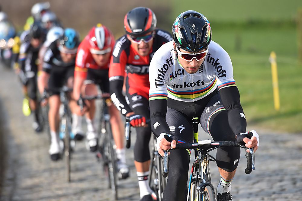 Sagan ended up second to Van Avermaet in the breakaway sprint