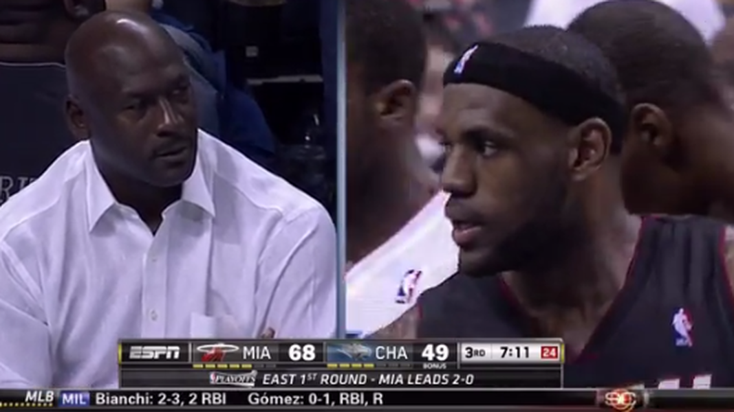 LeBron James dunked right in Michael Jordan&amp;#039;s glum face