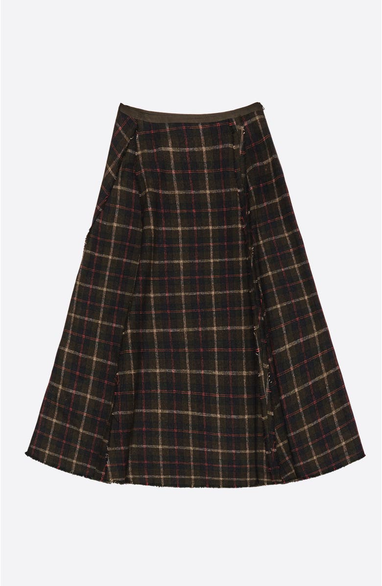 Checked Wool Skirt