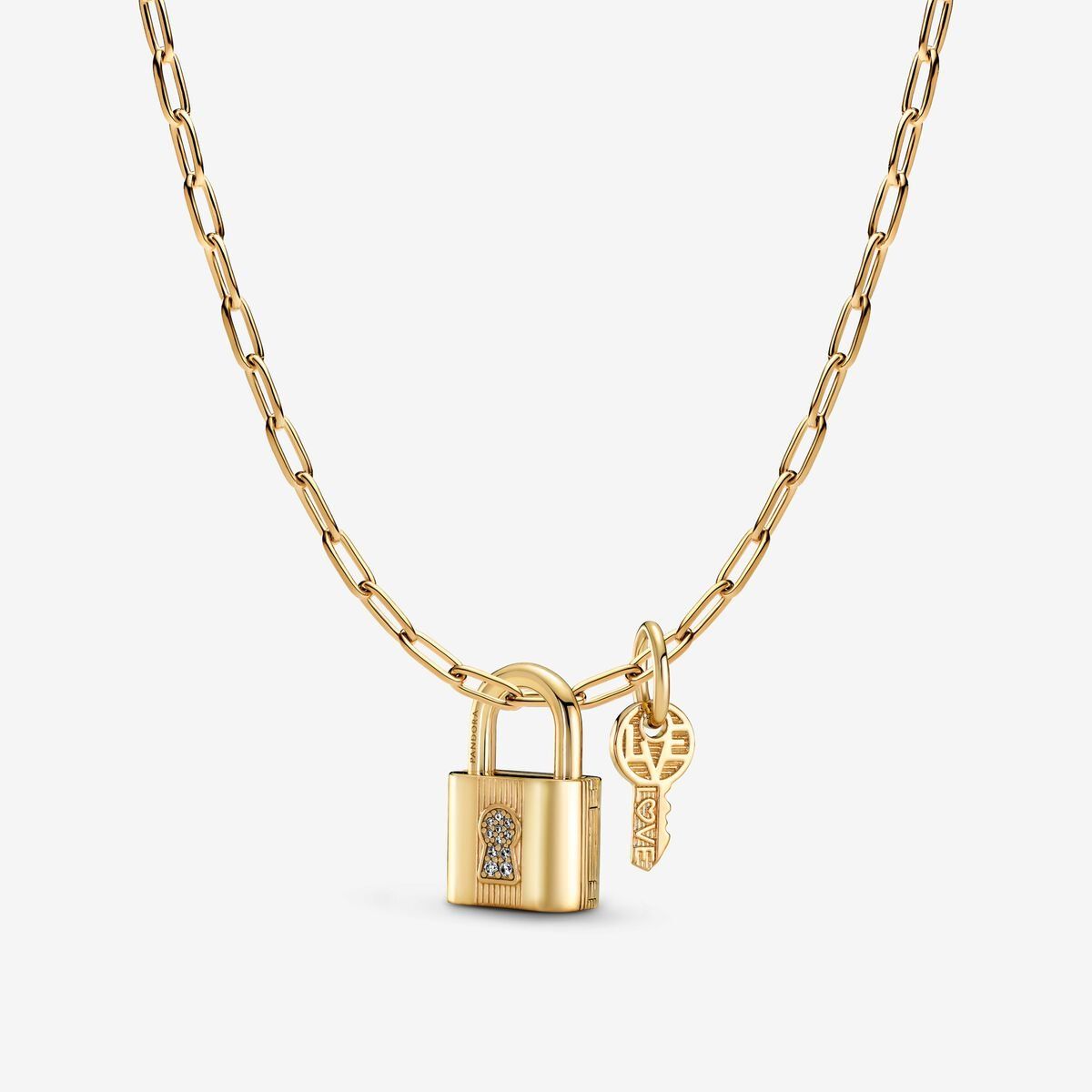 Lara’s Lock & Key Charm Necklace Set