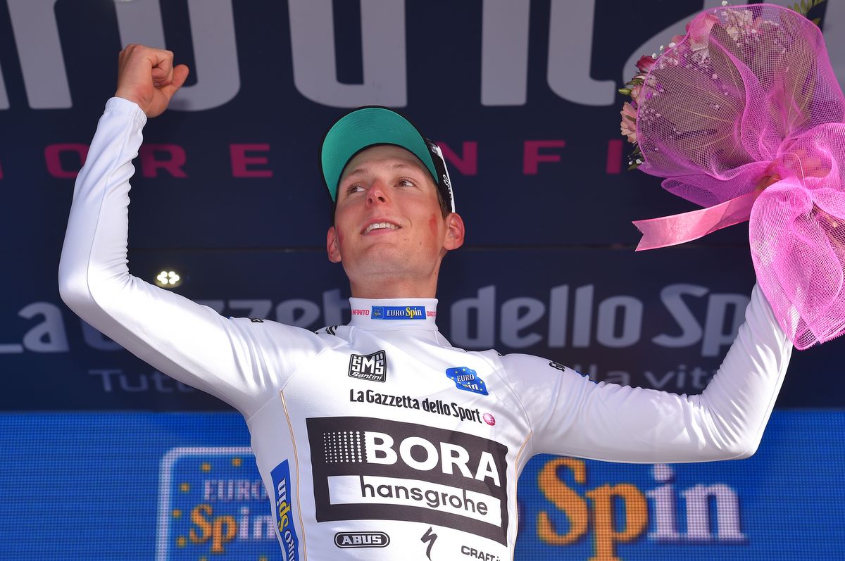 Lukas P&ouml;stlberger also claimed the lead in the best young rider classification