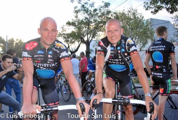 Schumacher and Rasmussen are racing together