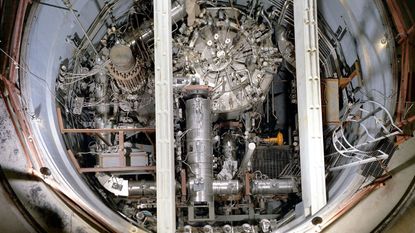 A top down view of the Oak Ridge National Laboratory's 1960s molten salt reactor experiment, an early precursor to the Chinese reactor.
