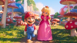 Mario and Peach in The Super Mario Bros. Movie