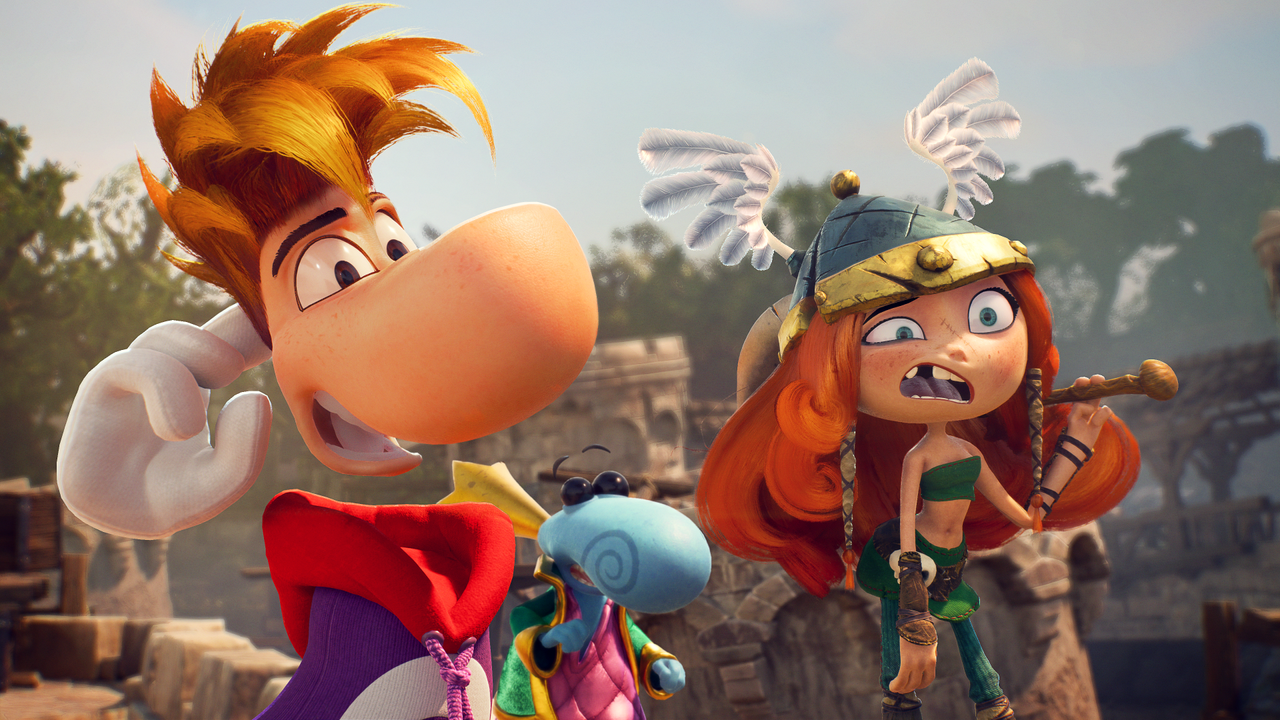 Several images of Rayman Legends Retold, showcasing the new character models, level design, dragon riding sections, and more.