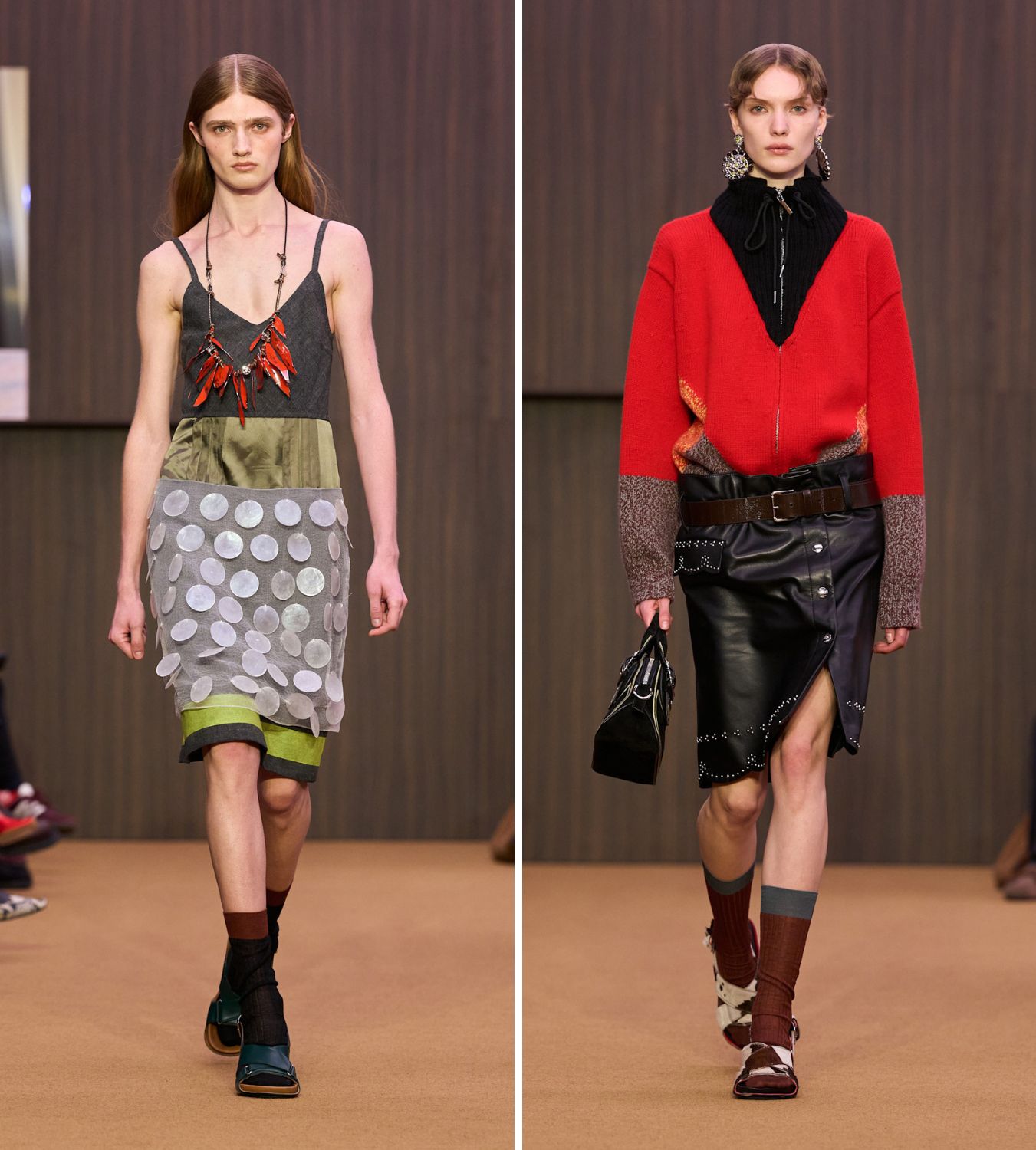 models in the marni aw26 show during milan fashion week