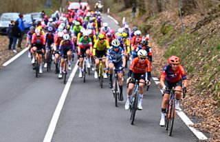 Mona Mitterwallner attacking the peloton at Trofeo Binda 2025