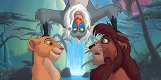 Kiara, Rafiki and Kovu in Lion King 2: Simba's Pride