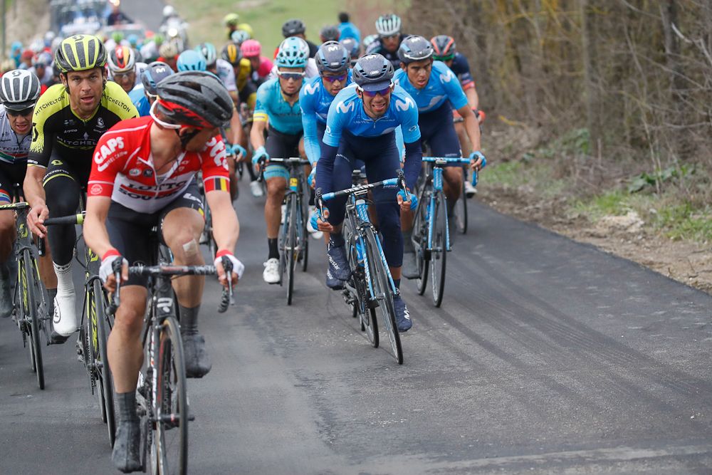 Movistar on the move during stage 5 at Tirreno-Adriatico