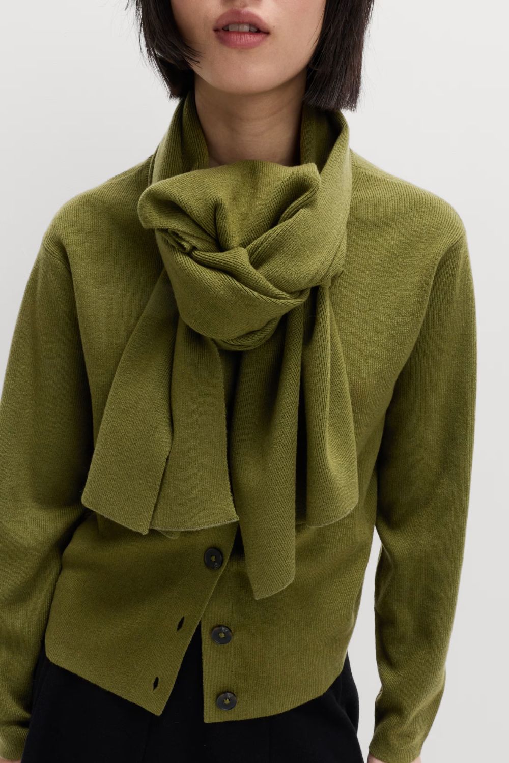 M&amp;amp;S Air-Yarn Scarf-Neck Cardigan