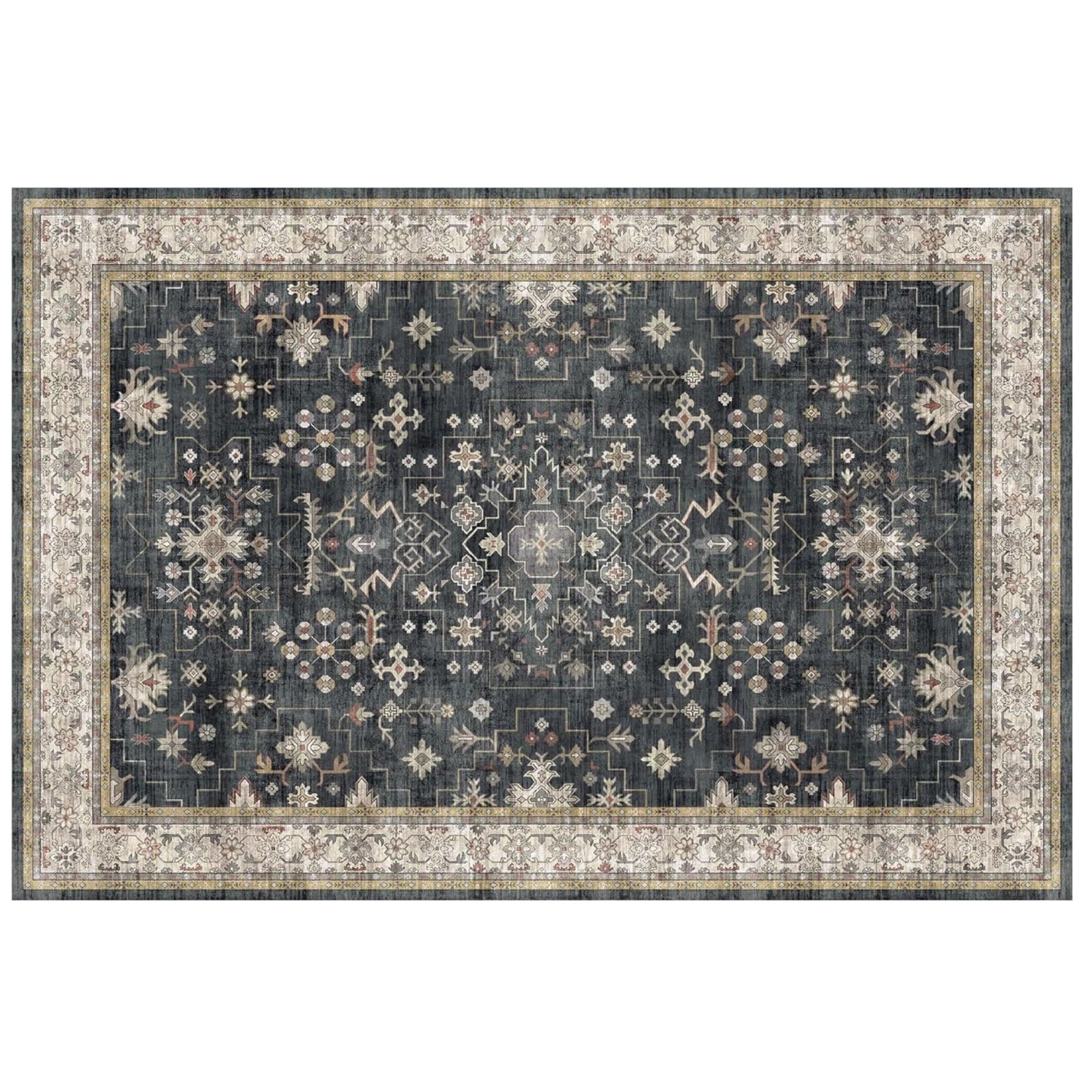 Black Persian rug doormat