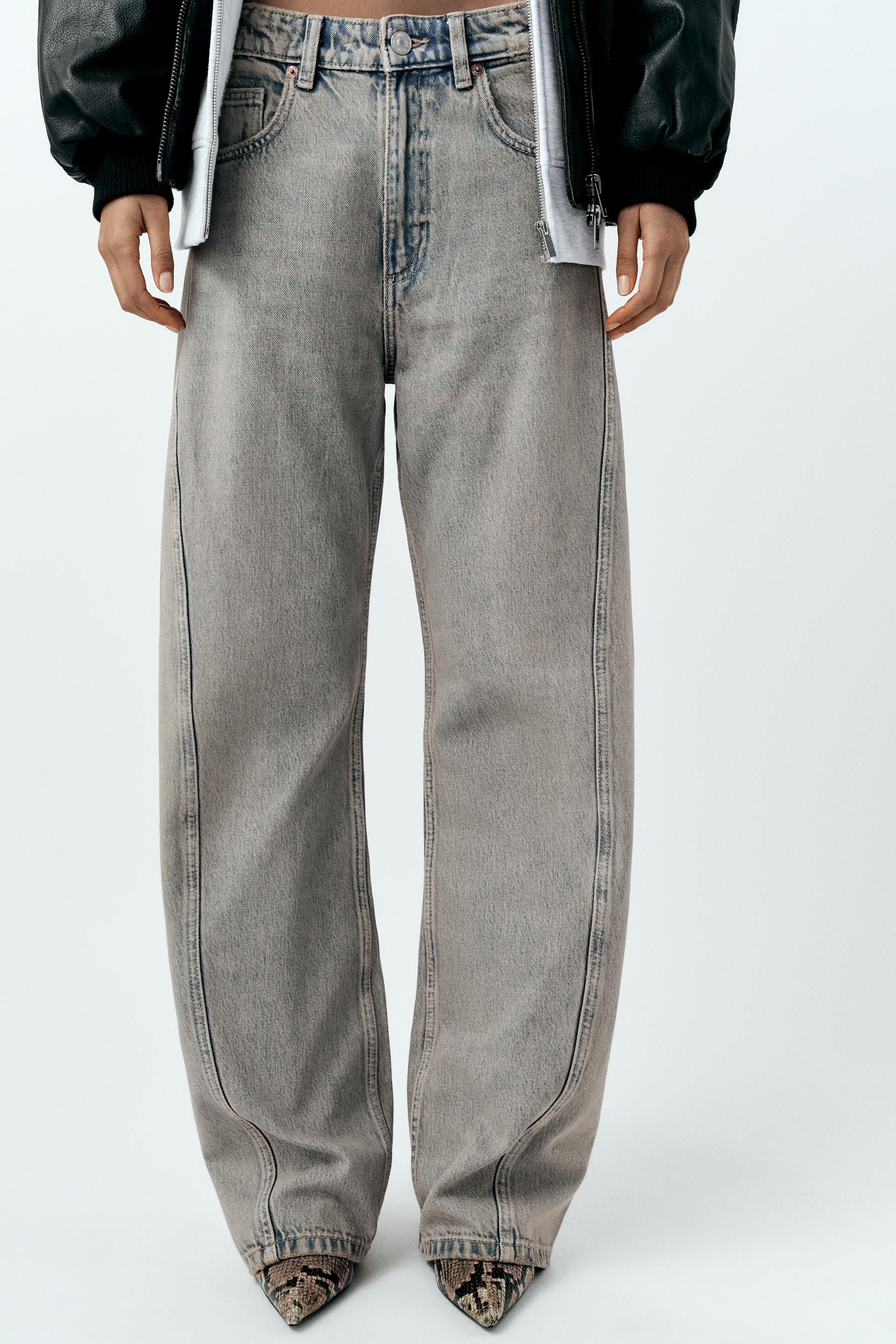 Mid Waist Trf Balloon Jeans