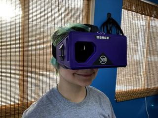 Kid wearing Merge 360 headset