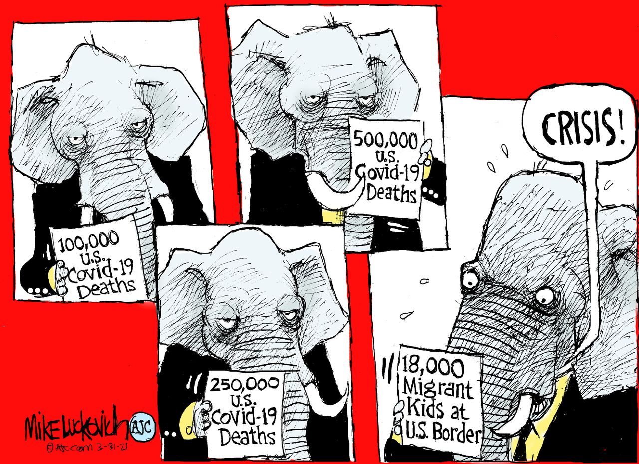 Political Cartoon U.S. gop covid child migrants