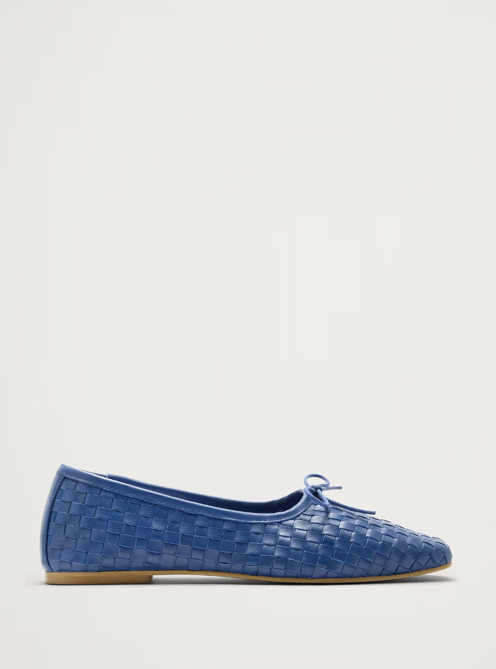 blue woven flats
