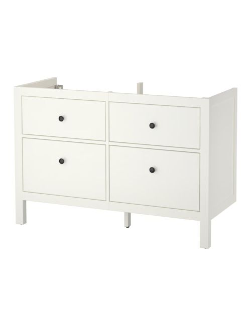 HEMNES White Bathroom Vanity With Drawers
