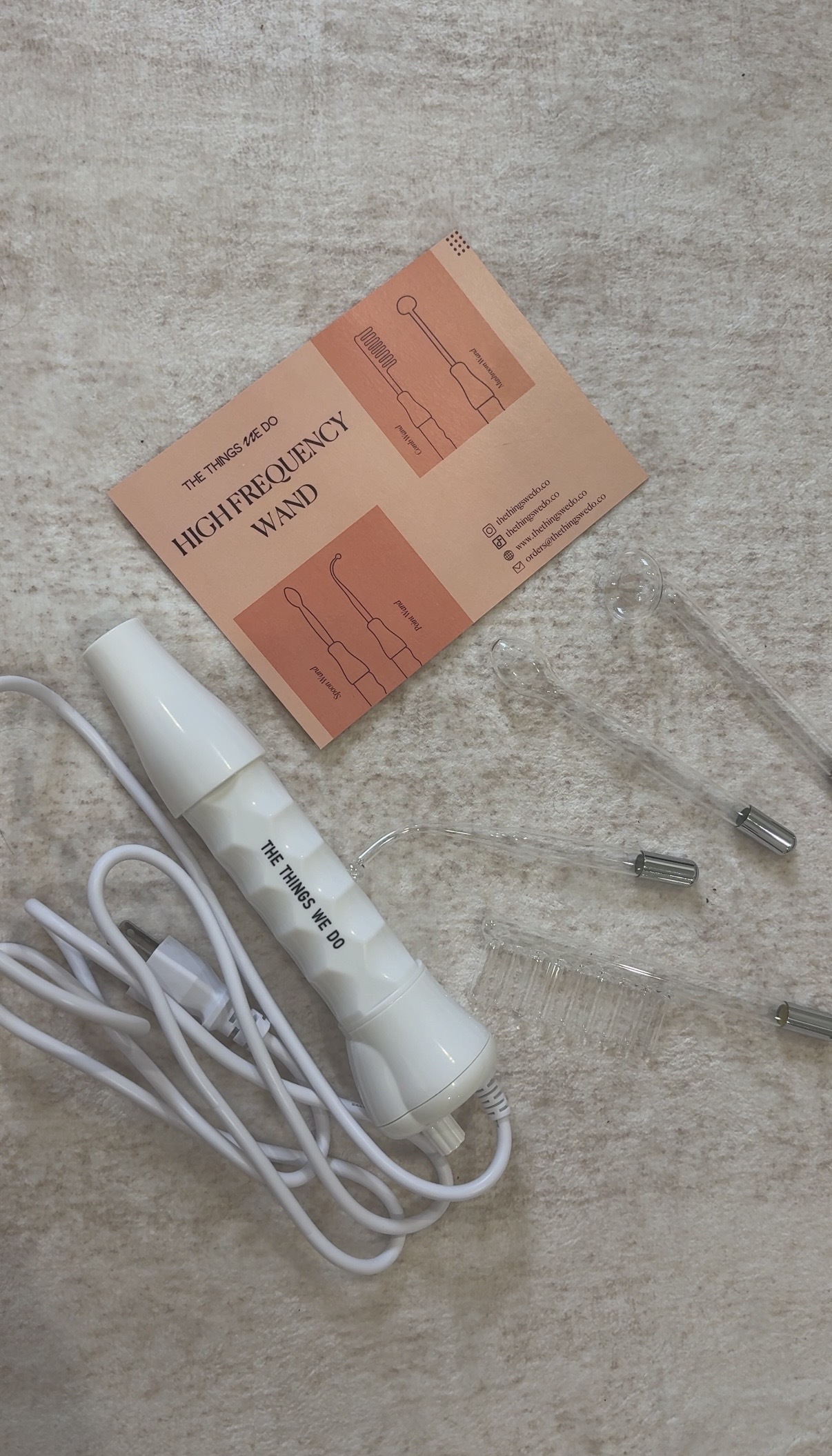 Jamie Schneider testing The Things We Do high frequency wand