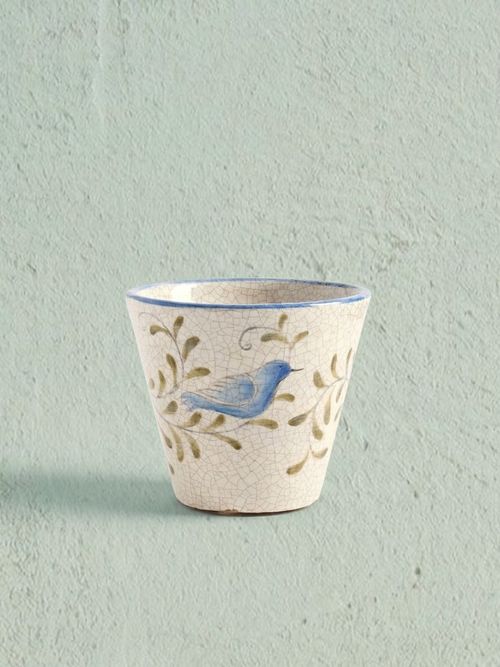 Handcrafted Bird Print Cachepots