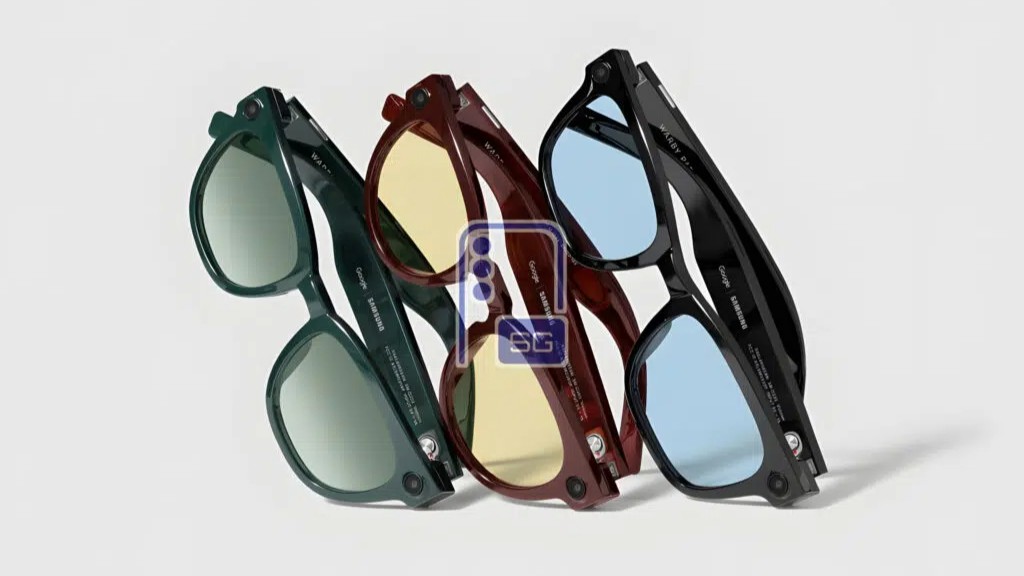 Samsung Galaxy Glasses in Warby Parker&rsquo;s three frame colors