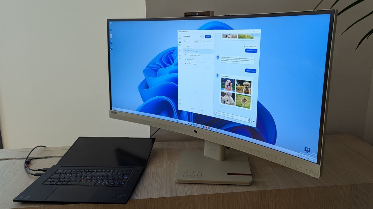 Lenovo's AI Display features a built-in NPU and automatic ergonomic adjustments.