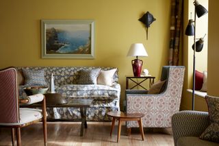 Tresanton hotel living room in yellow