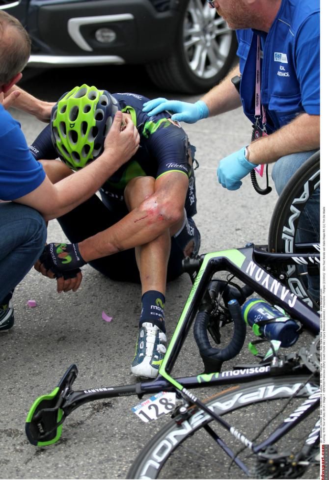 Ventoso crashed in the final kilometres of today's stage