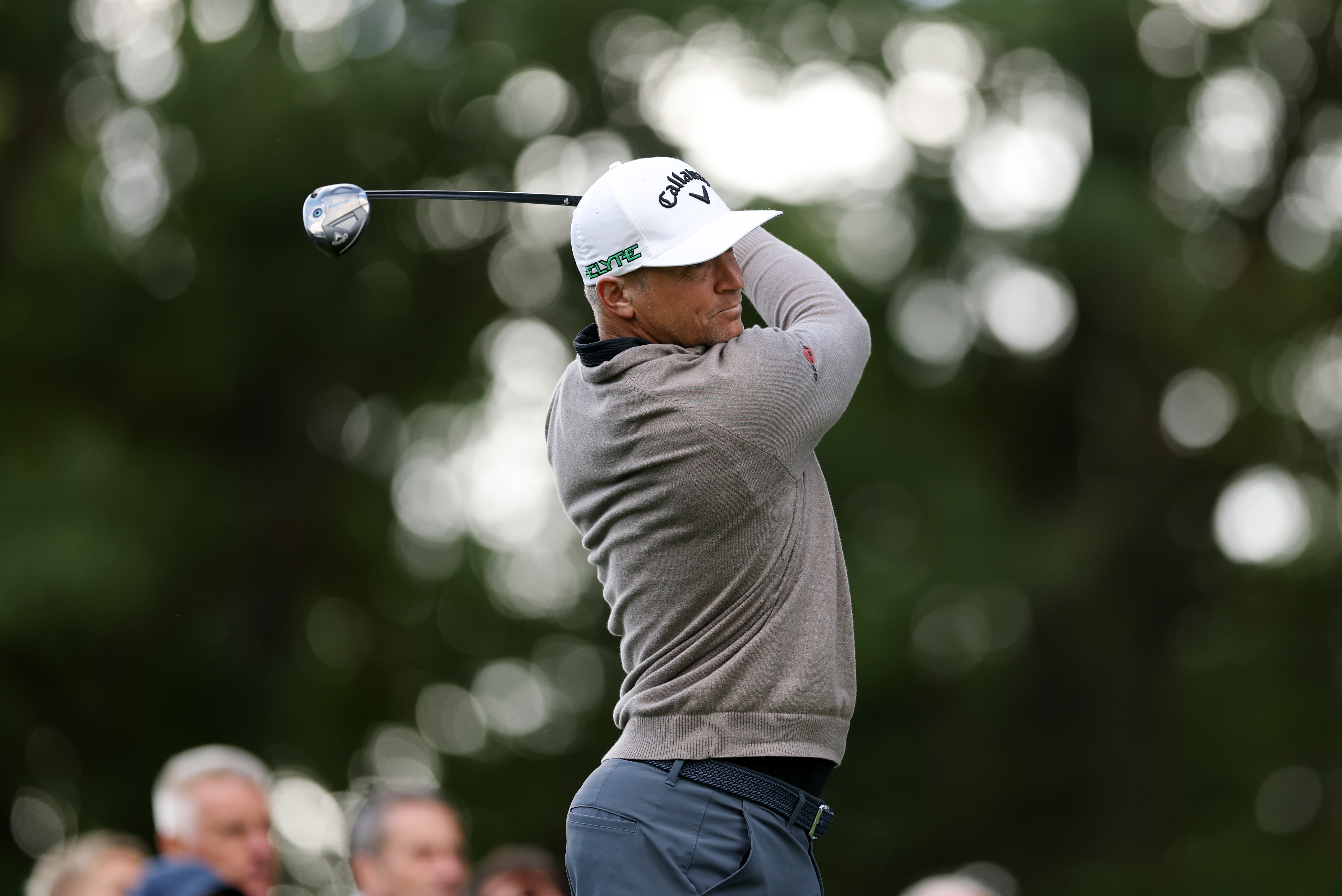 Alex Noren hits a fairway wood