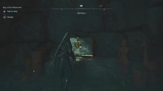 Assassin's Creed Shadows knowledge rank - Naoe looting a chest inside a kofun cave.