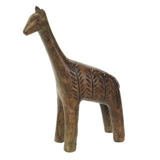 giraffe ornament with wood and polished