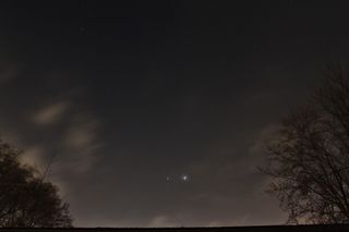 Jupiter and Venus over Michigan
