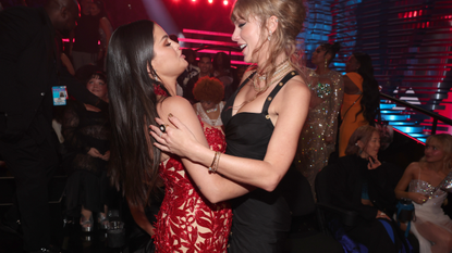 Selena Gomez and Taylor Swift at the 2023 MTV Video Music Awards held at Prudential Center on September 12, 2023 in Newark, New Jersey.