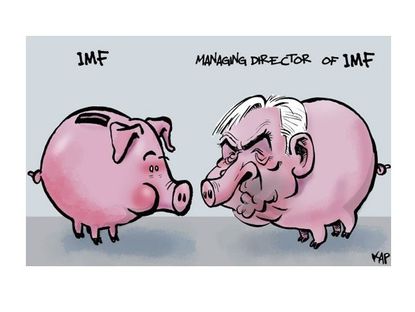 The IMF piggy bank vs. the IMF pig