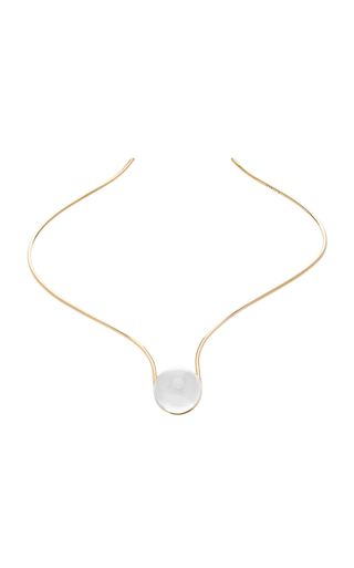 Io 14k Yellow Gold Quartz Necklace