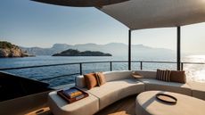 The upper deck on Rossinavi's M/Y HEED