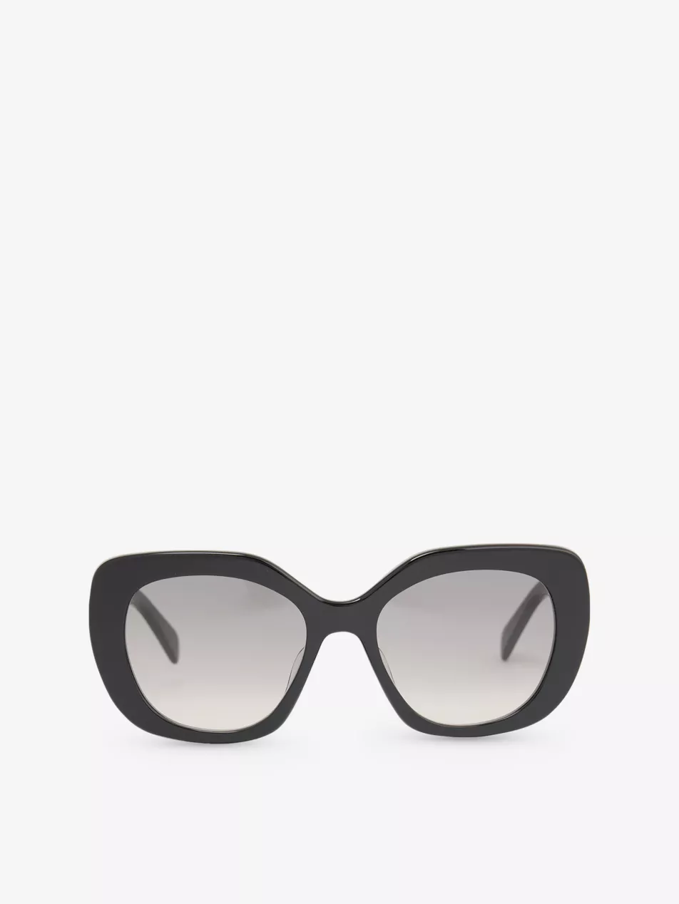 Cl40226u Butterfly-Frame Acetate Sunglasses
