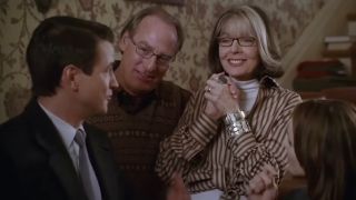 Craig T. Nelson as Kelly and Diane Keaton as Sybil in The Family Stone (with Dermot Mulroney and Rachel McAdams looking on).