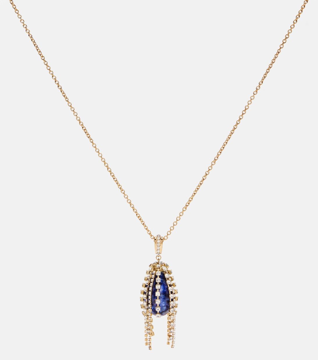 Crystal-Embellished Pendant Necklace