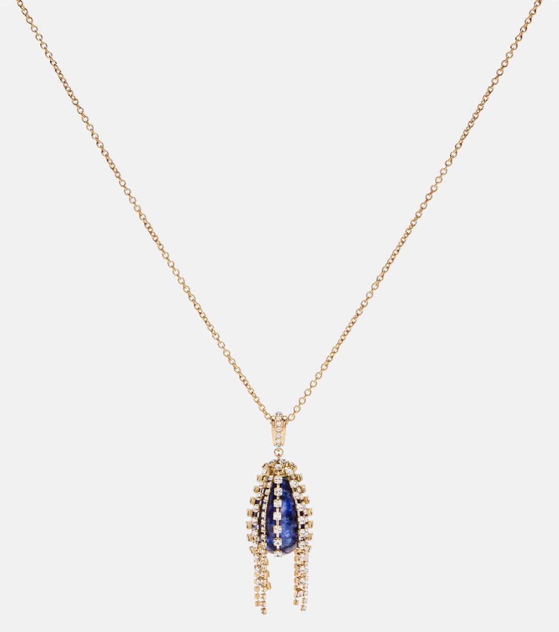 Crystal-Embellished Pendant Necklace