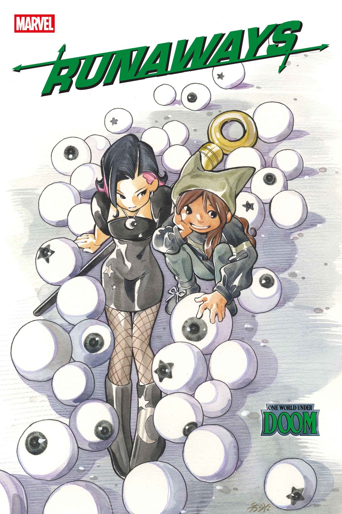 Peach Momoko's variant cover for Runaways #1.