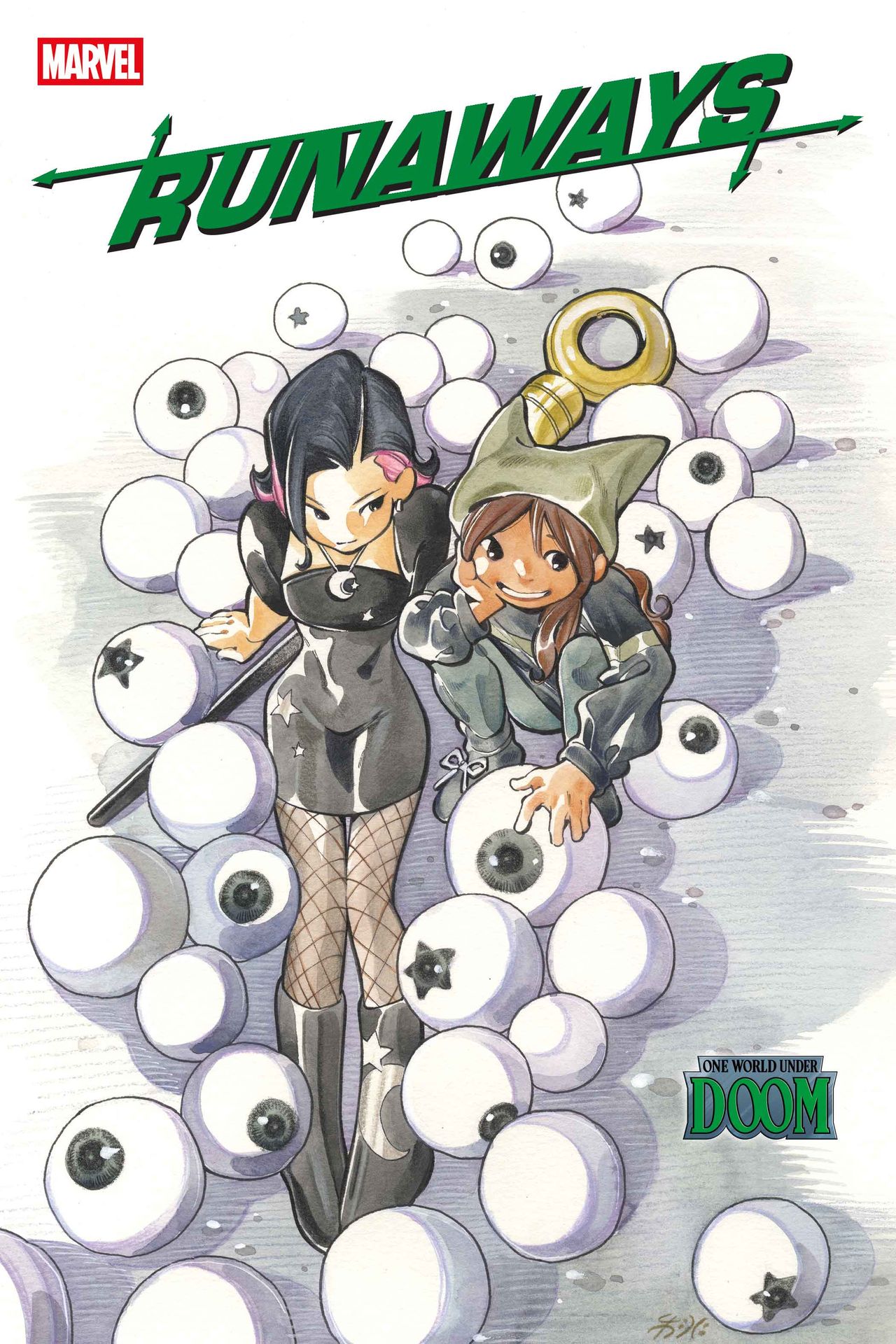 Peach Momoko's variant cover for Runaways #1.